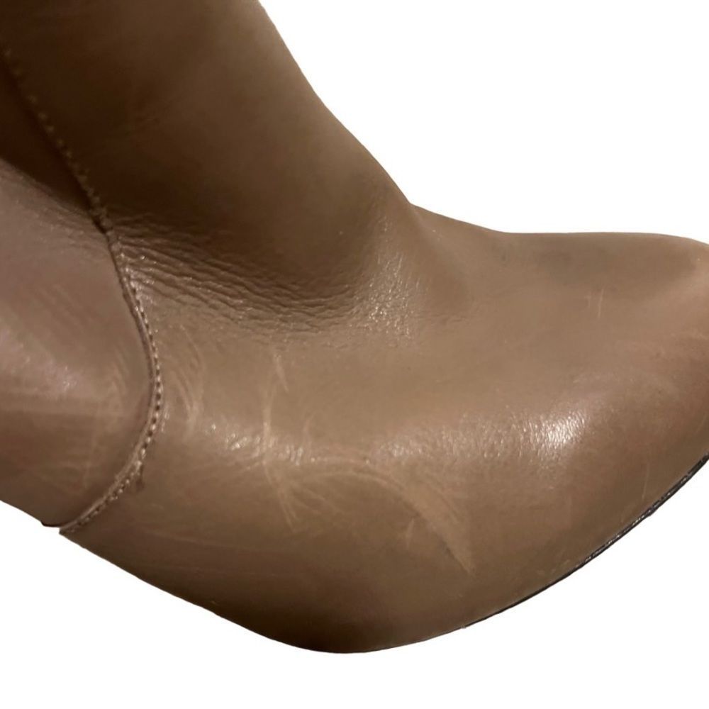 Me Too Brownish Gray Leather Heeled Ankle Boots Size 8 - good condition! - Picture 10 of 15